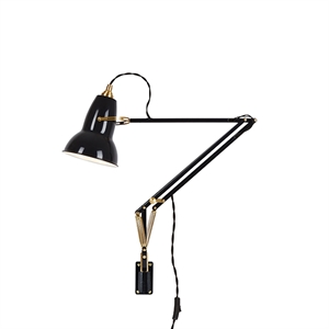 Anglepoise Original 1227 Messing Lampe M. Vægbeslag Jet Black