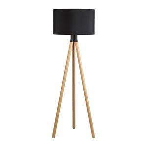 Darø Paso Wood 50 F1 Gulvlampe Eg-Sort/Sort