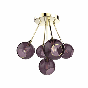 Design by Us Ballroom Molecule Loftlampe Lilla/Guld