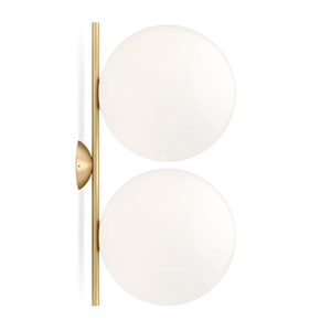 Flos IC C/W2 Double Væglampe Messing