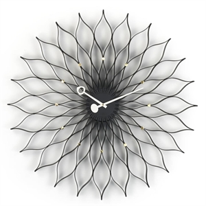 Vitra Sunflower Clock Ur Sort/Messing