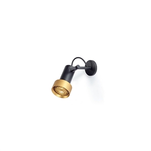 Trizo 21 2Thirty-W1 Honeycomb Væglampe Sort/Guld Ring